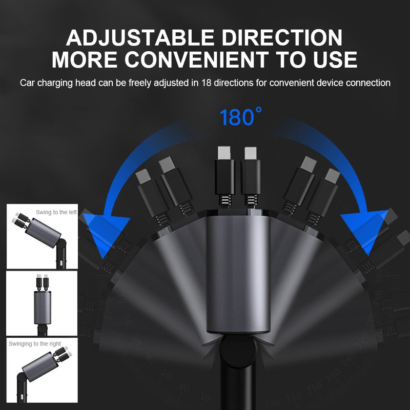 SwiftCharge™ - 4-in1 Schnell-Autoladegerät