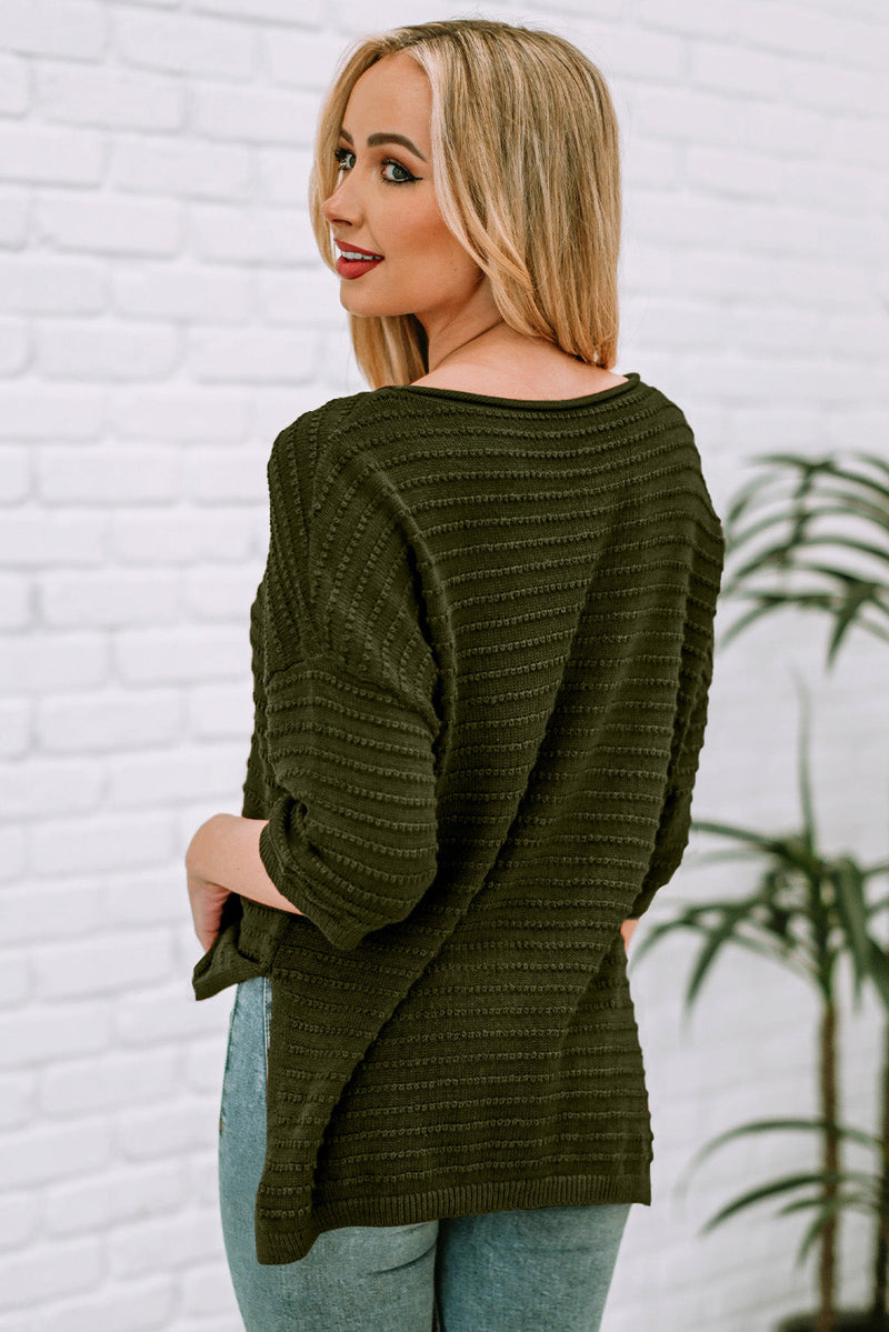 Abby™ Relaxed Fit Pullover mit Seitenschlitz - ByCheri