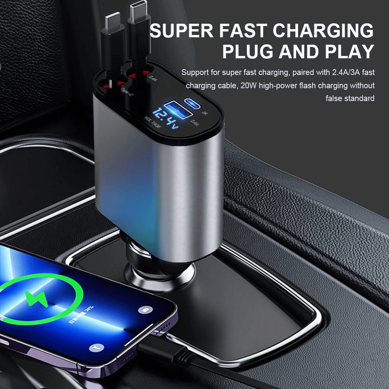 SwiftCharge™ - 4-in1 Schnell-Autoladegerät