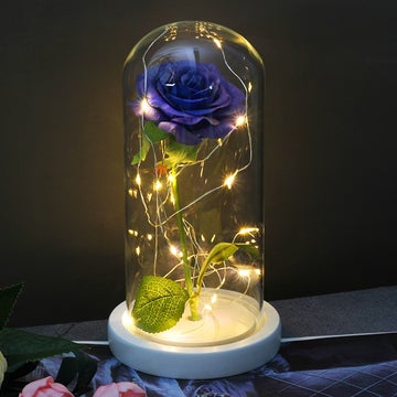 Rose aus Glas mit LED-Beleuchtung - ByCheri