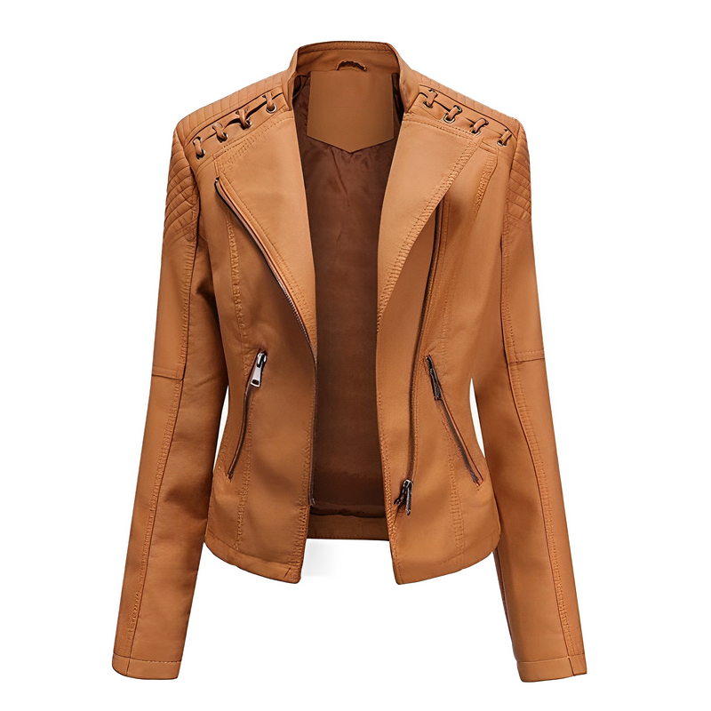 SOFIA™ - Elegance Embodied Lederjacke - ByCheri