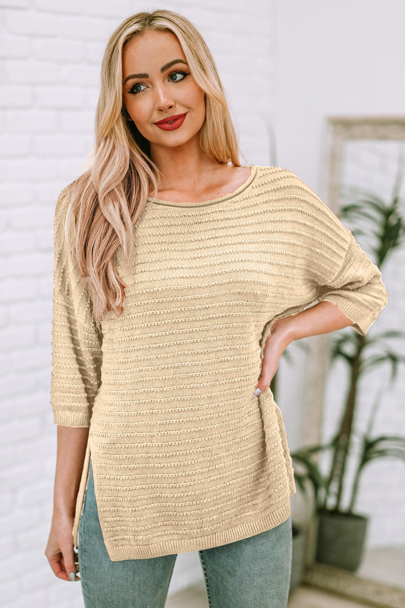 Abby™ Relaxed Fit Pullover mit Seitenschlitz - ByCheri